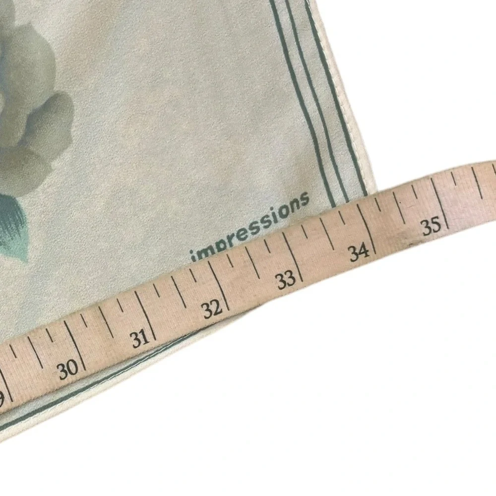 Impressions Light Pink Blue Floral Summer Scarf Purse Accessory Girly Feminine